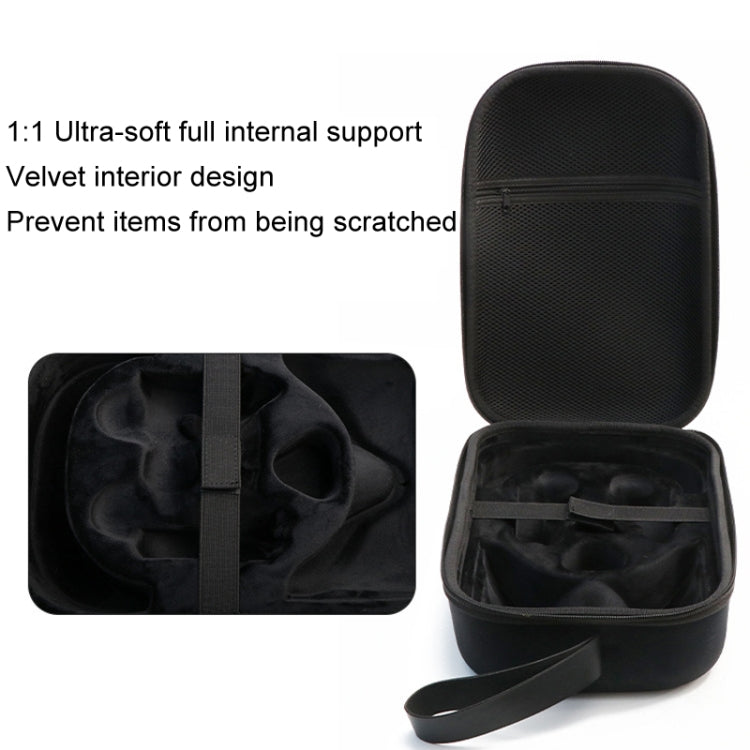For Meta Quest 2 / 3 VR Glasses Integrated Storage Protective Case Portable Hard Bag(Black)