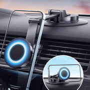 360 Rotating Car Magnetic Cell Phone Holder Magsafe Metal Car Folding Navigation Stand(Black)