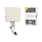60 LEDs Rechargeable Clip Fill Light With Front & Back Clip Adjusted 3 Light Modes For Phone, Spec: A Type White