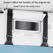 Multi-functional Car Sunshade Sunglasses ID Ticket Storage Bag Car Sun Visor Eyeglasses Case(Grey)