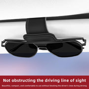 Car Eyeglasses Clip Car Leather Magnetic Closure Sunglasses Storage Bag(Grey)
