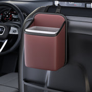 Car Seat Storage Bag With Water-resistant Bucket Car Storage Multifunctional Trash Can(Red)