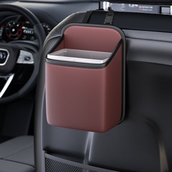 Car Seat Storage Bag With Water-resistant Bucket Car Storage Multifunctional Trash Can(Red)