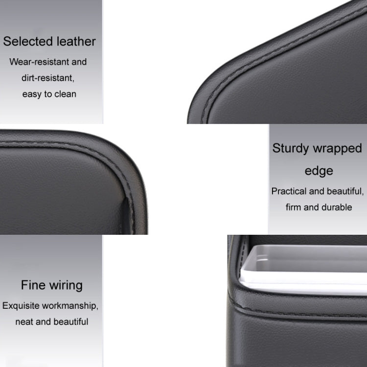 Car Seat Storage Bag With Water-resistant Bucket Car Storage Multifunctional Trash Can(Black)