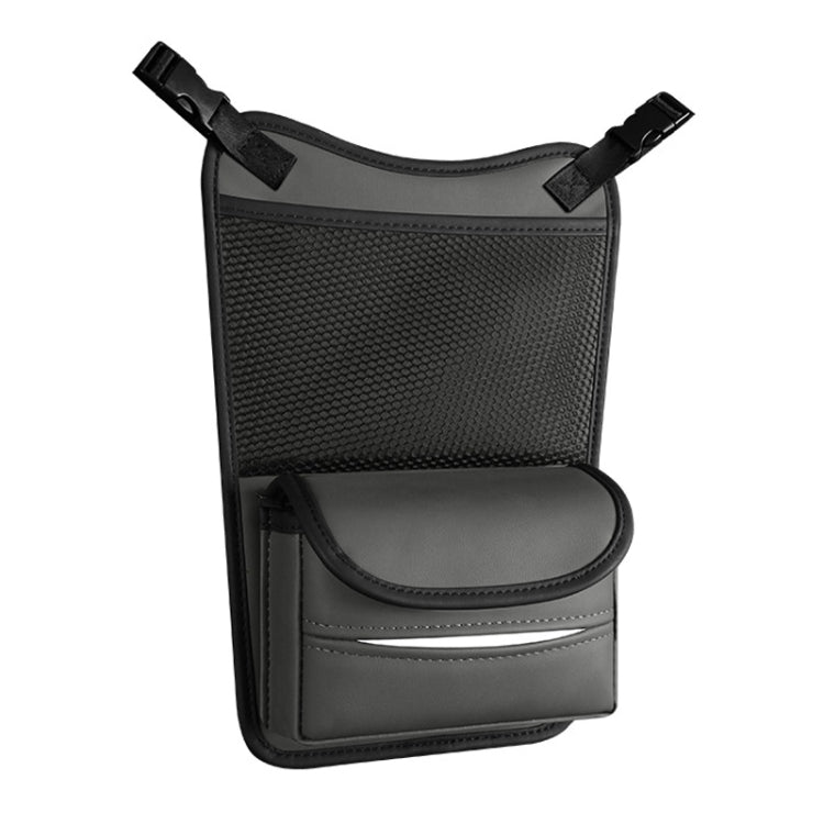 Car Between Seats Organizer Multifunctional Storage Bag Front And Back Dual Usage Tissue Box(Grey)