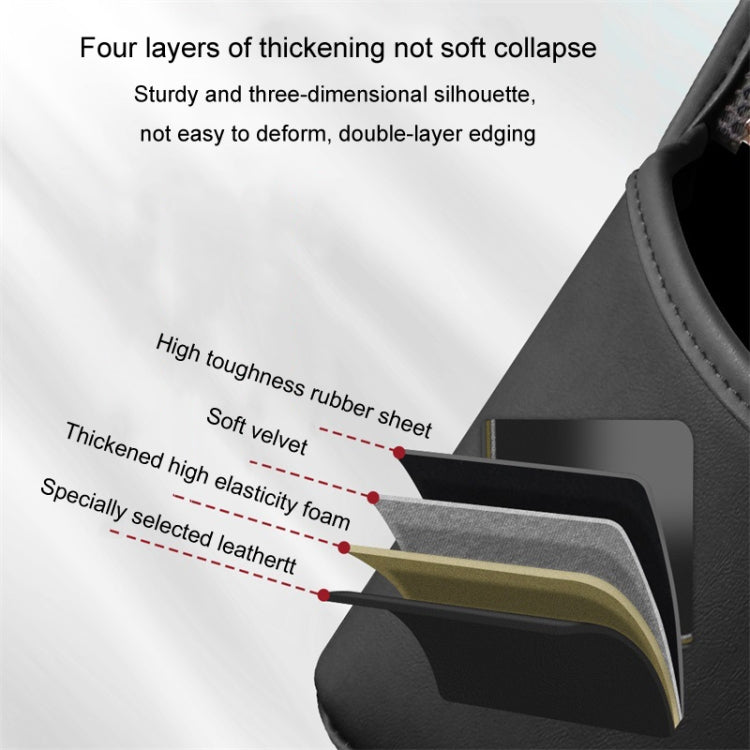 Car Between Seats Organizer Multifunctional Storage Bag Front And Back Dual Usage Tissue Box(Grey)