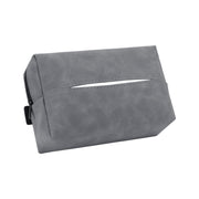 Car Armrest Box Tissue Box Car Sun Visor Seat Back Hanging Tissue Storage Bag(Grey)