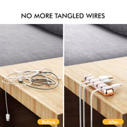 AhaStyle PT125 Aluminum Alloy + Silicone 5 Holes Position Cable Holder Desktop Data Cable Clip(Gray)