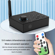 Bluetooth 5.4 Receiver Digital To Analog Card U Disk Converter Adapter With Remote Control(Coaxial Conversion)