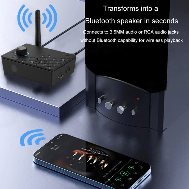 Bluetooth 5.4 Receiver Digital To Analog Card U Disk Converter Adapter With Remote Control(Coaxial Conversion)