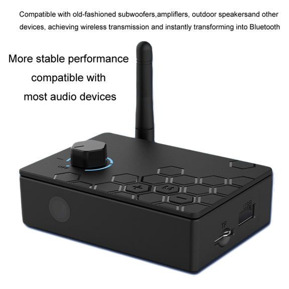 Bluetooth 5.4 Receiver Digital To Analog Card U Disk Converter Adapter With Remote Control(Coaxial Conversion)