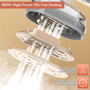 2-in-1 800W Handheld Household Wet and Dry Steam Iron Steam Hanging Iron, Spec: EU Plug(Yellow)