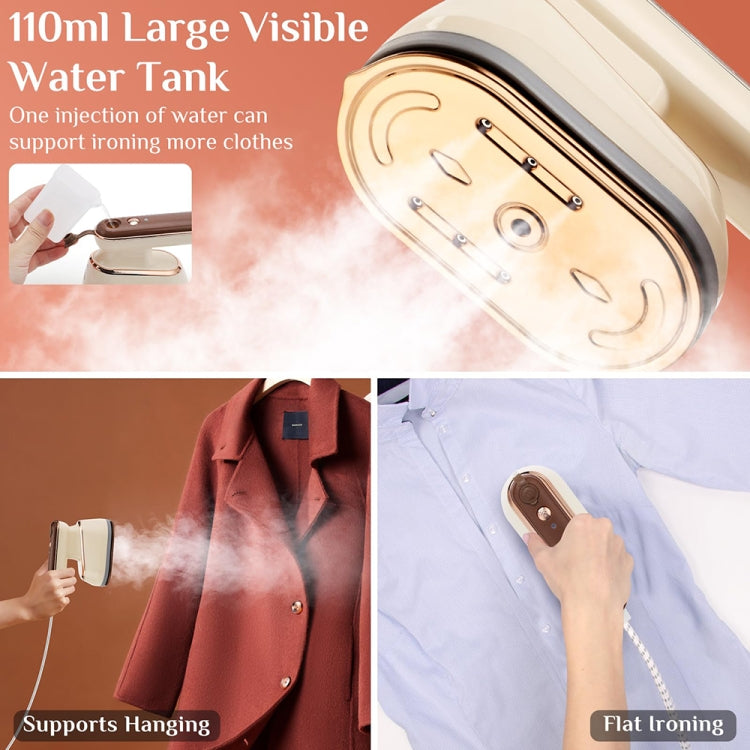 2-in-1 800W Handheld Household Wet and Dry Steam Iron Steam Hanging Iron, Spec: US Plug(Yellow)