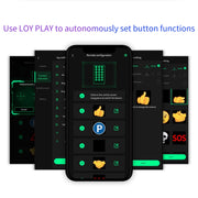 HI.GROOM Car LED Customized Pixel Emoticon Lights Bluetooth Remote Control Interactive AI Screen, Style: With Remote Control