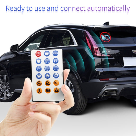 HI.GROOM Car LED Customized Pixel Emoticon Lights Bluetooth Remote Control Interactive AI Screen, Style: With Remote Control