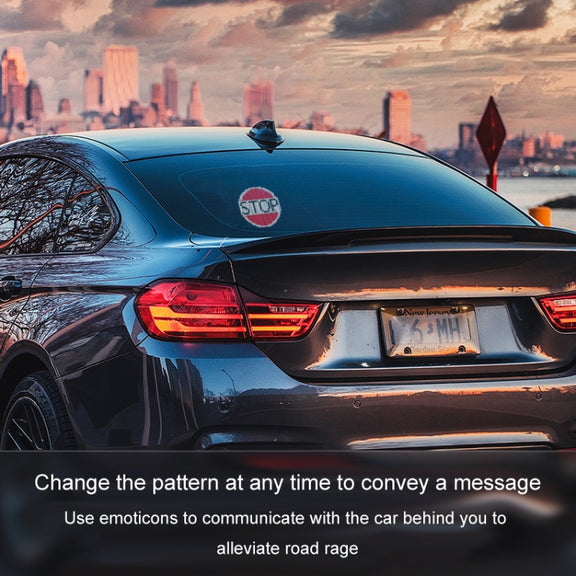HI.GROOM Car LED Customized Pixel Emoticon Lights Bluetooth Remote Control Interactive AI Screen, Style: With Remote Control