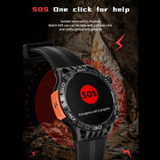 LOKMAT ZEUS6 PRO 1.46-Inch IP68 Water-resistant SOS Flashlight Bluetooth Smart Watch(Black)