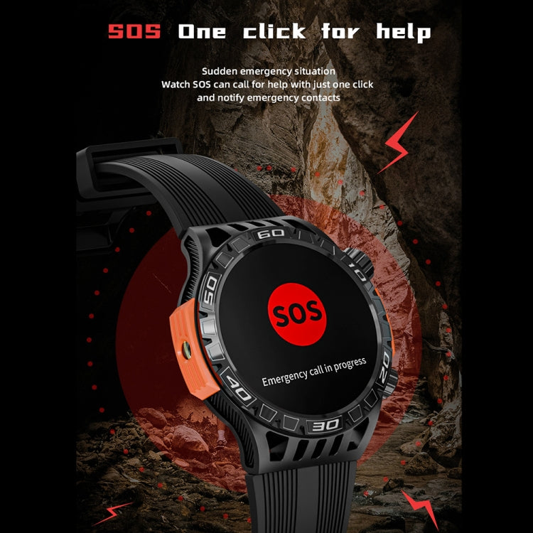 LOKMAT ZEUS6 PRO 1.46-Inch IP68 Water-resistant SOS Flashlight Bluetooth Smart Watch(Black)