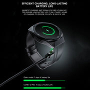 LOKMAT COMET2 PRO 1.46-Inch 5ATM Water-resistant Bluetooth Call Smart Watch, Color: Black Leather