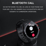LOKMAT COMET2 PRO 1.46-Inch 5ATM Water-resistant Bluetooth Call Smart Watch, Color: Black Stainless Steel