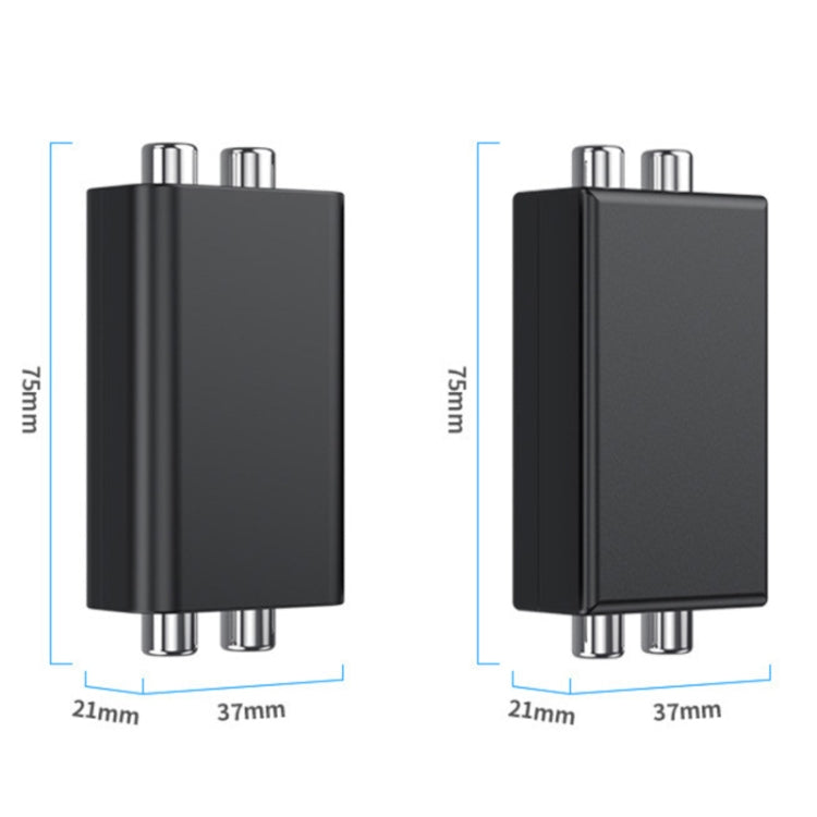 RCA Audio Ground Loop Isolator Anti-Interference Noise Reducer Eliminate Current Sound Bluetooth Receiver(Ellipse)