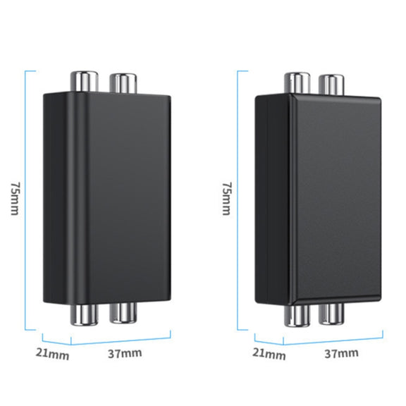 RCA Audio Ground Loop Isolator Anti-Interference Noise Reducer Eliminate Current Sound Bluetooth Receiver(Ellipse)