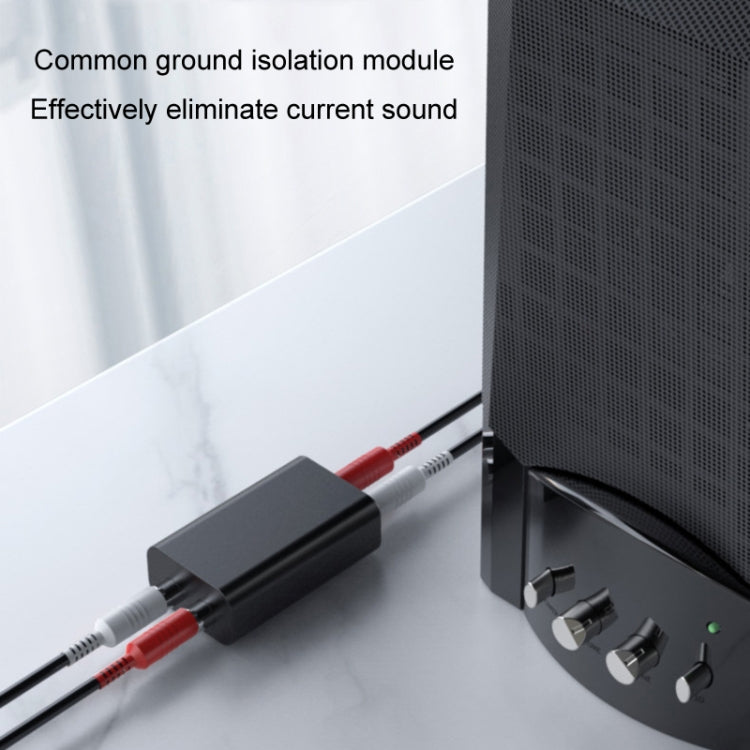 RCA Audio Ground Loop Isolator Anti-Interference Noise Reducer Eliminate Current Sound Bluetooth Receiver(Ellipse)