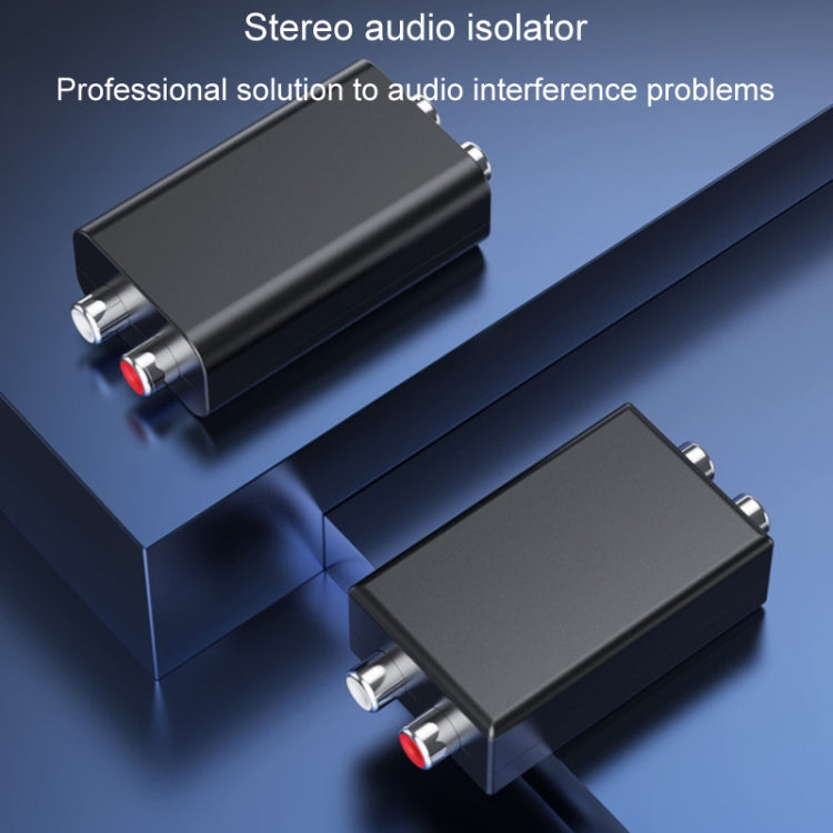 RCA Audio Ground Loop Isolator Anti-Interference Noise Reducer Eliminate Current Sound Bluetooth Receiver(Ellipse)