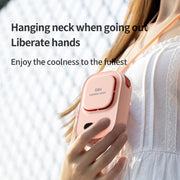 HX-150A Outdoor Digital Display Silent USB Charging Bladeless Waist Hanging Neck Fan(Black)