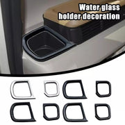 For Honda 2023 N-box JF5/JF6 Right-hand Drive Cup Holder Decorative Frame Patch(Blackwood)