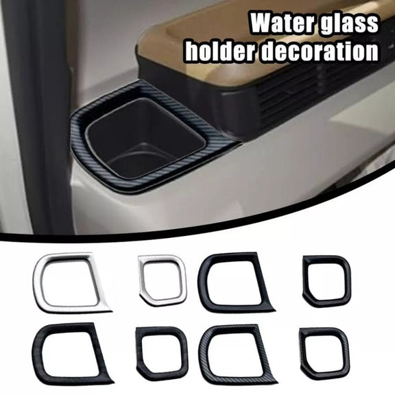 For Honda 2023 N-box JF5/JF6 Right-hand Drive Cup Holder Decorative Frame Patch(Blackwood)