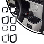 For Honda 2023 N-box JF5/JF6 Right-hand Drive Cup Holder Decorative Frame Patch(Matte Silver)