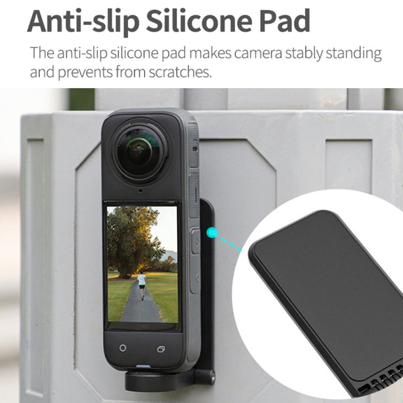 For Insta360 X4 / X3 Sunnylife X4-ZJ827 Magnetic Stand Base Handheld Handle Desktop Support Accessories(Black)