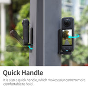 For Insta360 X4 / X3 Sunnylife X4-ZJ827 Magnetic Stand Base Handheld Handle Desktop Support Accessories(Black)