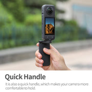 For Insta360 X4 / X3 Sunnylife X4-ZJ827 Magnetic Stand Base Handheld Handle Desktop Support Accessories(Black)