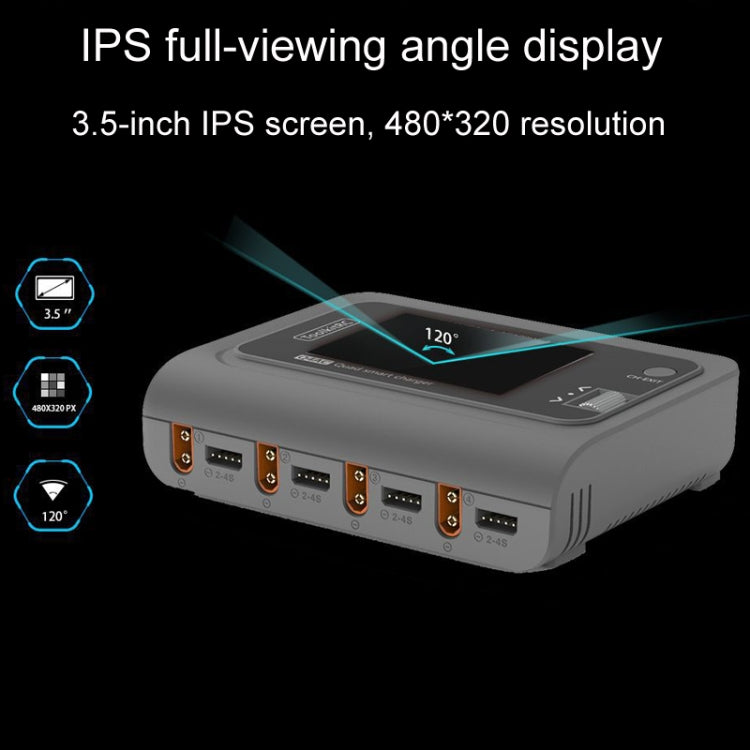 ToolkitRC Q4AC Four-Channel Airplanes And Drones Model Li-Po Battery Balance Charger(US Plug)