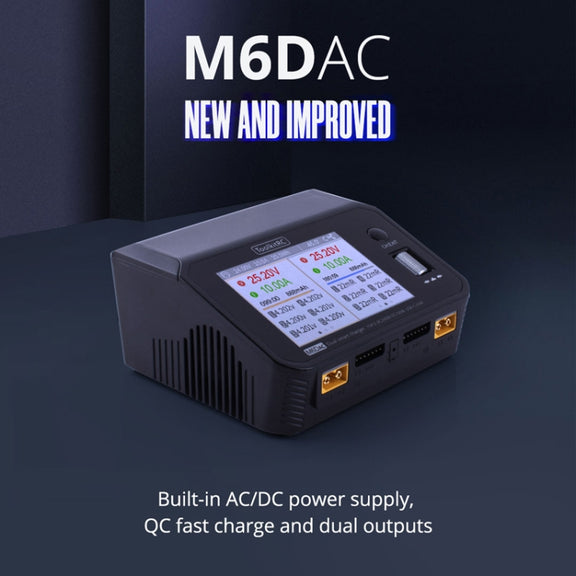ToolkitRC M6DAC Dual Way Aeromodelling Drone Li-Po Battery Balance Charger(EU Plug)