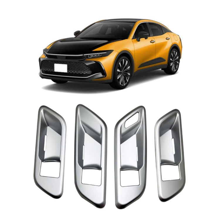 For 2023 Toyota Crown Door Handle Cover Decorative Frame, Style: Left-hand Drive(Silver)