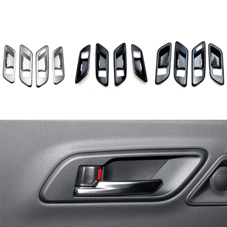 For 2023 Toyota Crown Door Handle Cover Decorative Frame, Style: Left-hand Drive(Black)