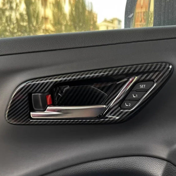 For 2023 Toyota Crown Door Handle Cover Decorative Frame, Style: Left-hand Drive(Black)