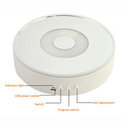 15cm Spinning Display Stand with Gradient Color Lights for Glass Art(White)