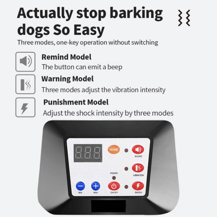 1 Drag 2 Pet Electronic Fence Wireless Dog Trainer Smart Electric Shock Dog Collar(Black)