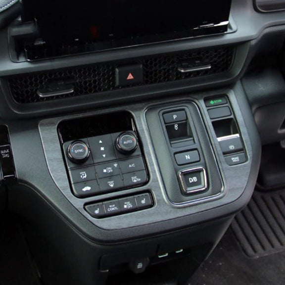 For Honda 2023 Stepwgn Spada Right Hand Drive Center Shift Frame Sticker(Black Wood Grain)