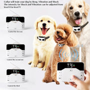 1 Drag 3 Pet Electronic Fence Wireless Stop Barker Outdoor Dog Collar Remote Control Dog Trainer(Gold)
