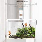 USB Direct Plug / Battery Dual-Use Automatic Fish Feeder Timing Dosing Feeder(White)