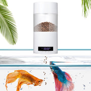 USB Direct Plug / Battery Dual-Use Automatic Fish Feeder Timing Dosing Feeder(White)