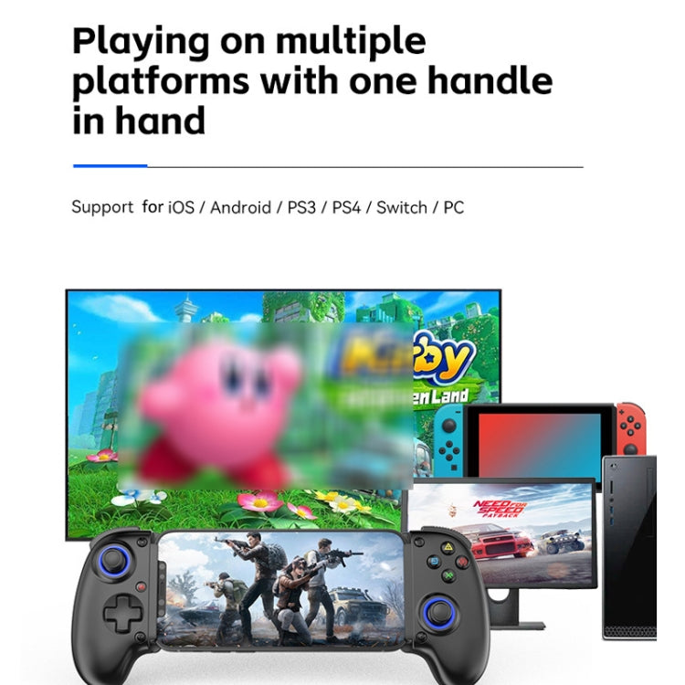 BSP-D10 Wireless Stretch Game Controller for Switch / Android / IOS / PC / PS3 / PS4(Pink)