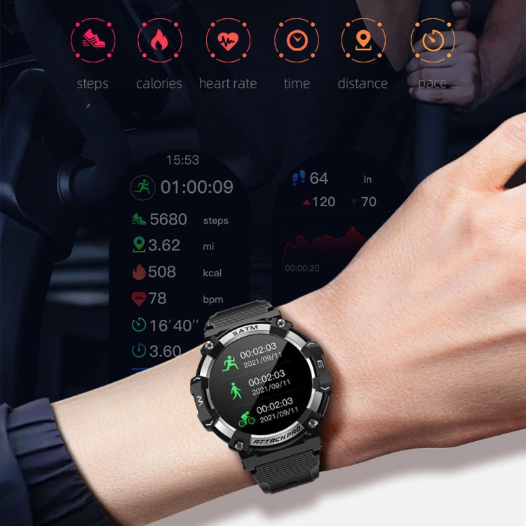 LOKMAT ATTACK 2 PRO 1.39-Inch 5ATM Water-resistant Wellness Tracking Bluetooth Smart Watch(Silver)