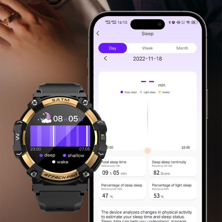 LOKMAT ATTACK 2 PRO 1.39-Inch 5ATM Water-resistant Wellness Tracking Bluetooth Smart Watch(Silver)