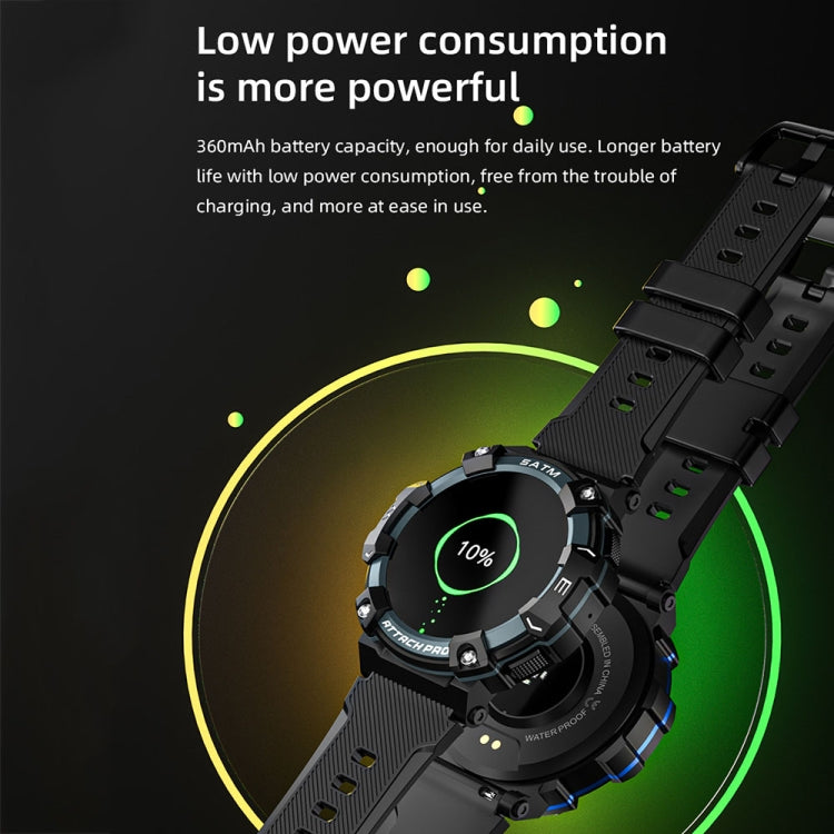 LOKMAT ATTACK 2 PRO 1.39-Inch 5ATM Water-resistant Wellness Tracking Bluetooth Smart Watch(Silver)